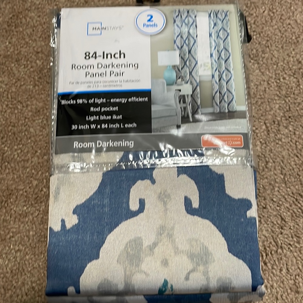 84 inch room darkening panel pair. Nwt